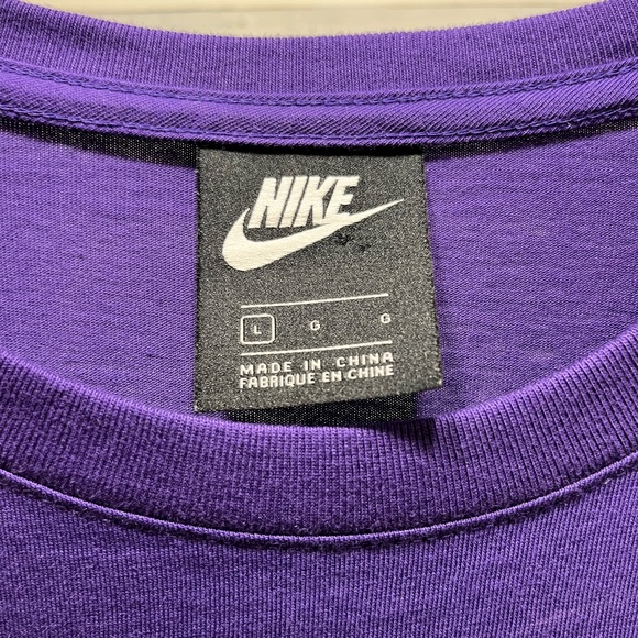 Nike Air Long Sleeve purple with 90’s detailing, 💯 cotton, great condition LG - Picture 9 of 13